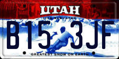 UT license plate B153JF