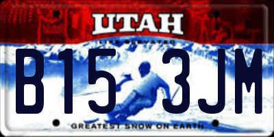 UT license plate B153JM