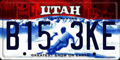 UT license plate B153KE