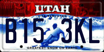 UT license plate B153KL