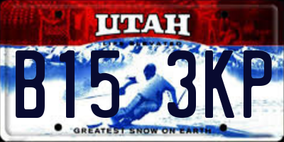 UT license plate B153KP