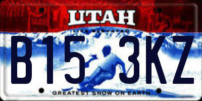 UT license plate B153KZ