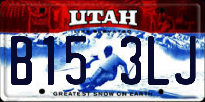 UT license plate B153LJ