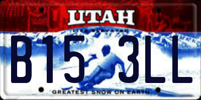 UT license plate B153LL