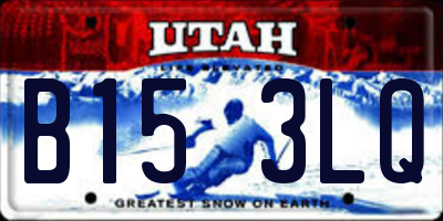 UT license plate B153LQ