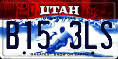 UT license plate B153LS