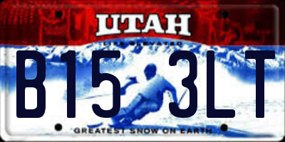 UT license plate B153LT