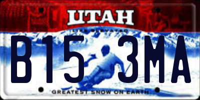 UT license plate B153MA