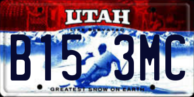 UT license plate B153MC