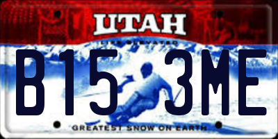 UT license plate B153ME