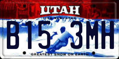 UT license plate B153MH
