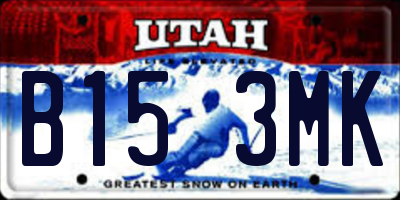 UT license plate B153MK