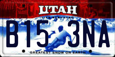 UT license plate B153NA
