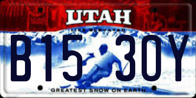 UT license plate B153OY