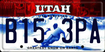 UT license plate B153PA