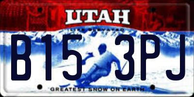 UT license plate B153PJ