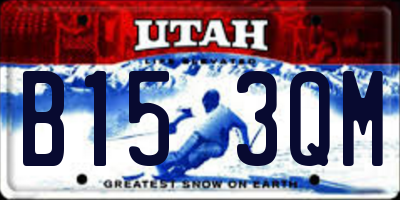 UT license plate B153QM