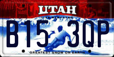 UT license plate B153QP