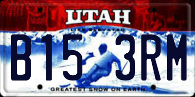 UT license plate B153RM