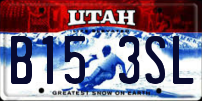 UT license plate B153SL