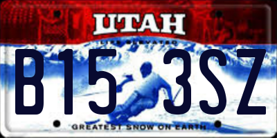 UT license plate B153SZ