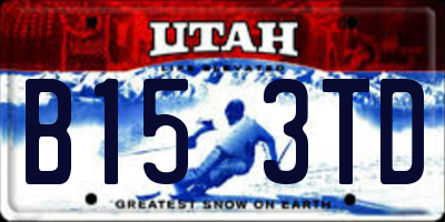 UT license plate B153TD