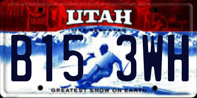 UT license plate B153WH