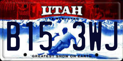 UT license plate B153WJ
