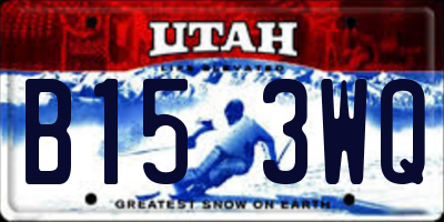 UT license plate B153WQ