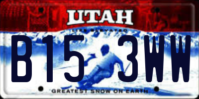 UT license plate B153WW
