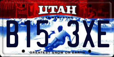 UT license plate B153XE