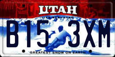 UT license plate B153XM