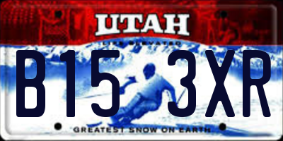 UT license plate B153XR