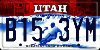 UT license plate B153YM