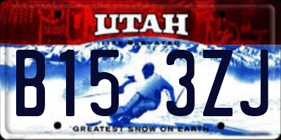 UT license plate B153ZJ