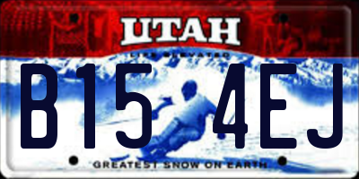 UT license plate B154EJ
