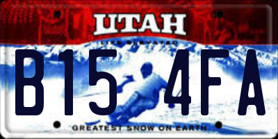 UT license plate B154FA