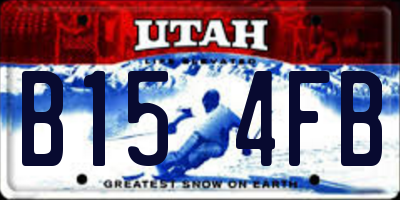 UT license plate B154FB