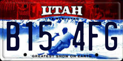 UT license plate B154FG