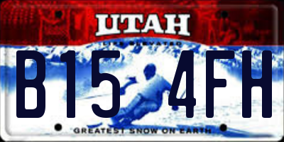 UT license plate B154FH