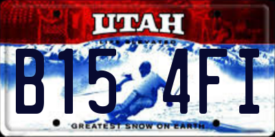 UT license plate B154FI