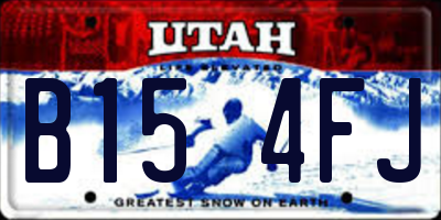 UT license plate B154FJ