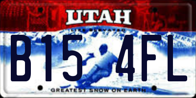 UT license plate B154FL