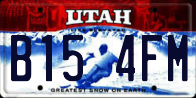 UT license plate B154FM