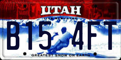 UT license plate B154FT