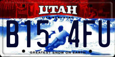 UT license plate B154FU