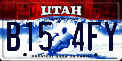 UT license plate B154FY