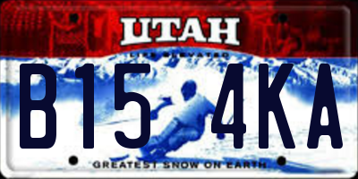 UT license plate B154KA