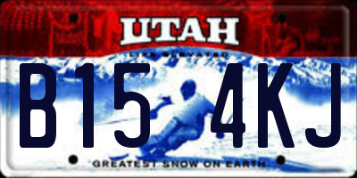 UT license plate B154KJ
