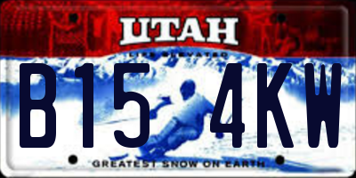 UT license plate B154KW